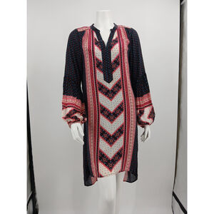 Free People Dress Womens Sz S Peacemaker Shapeless Long Sleeve Hi Lo Boho Tunic